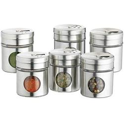 OXO KCSPJARSET Stainless Steel Spice Jars, One Size, Gray