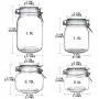 YEBODA Food Storage Canister Set Glass Jars with Clamp Airtight Lids and Silicone Gaskets for Multi-Purpose Kitchen Containers - Clear Square (4 Piece) YEBODA Food Storage Canister Set Glass Jars with Clamp Airtight Lids and Silicone Gaskets for Multi-Purpose Kitchen Containers - Clear Square (4 Piece)