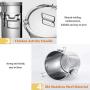 Food Storage Containers Jar 304 Stainless Steel with Lids Airtight Bpa Free Large, Cookie Jar Cereal Coffee Storage Containers Jar for Kitchen Pantry Organization Canister Candy Bulk, 6.9L/14L