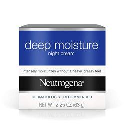 Neutrogena Deep Moisture Night Cream with Glycerin & Vitamin D3, Facial Moisturizer for Dry Skin with Shea butter, Glycerin, Vitamin D3, Non Greasy & Non Comedogenic, 2.25 oz