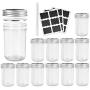 Betrome Wide Mouth Mason Jars 10 OZ, Glass Canning Jars with Airtight Lids and Bands for Salad,Jam,Honey,Food,Spice and More(12 Pack)