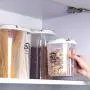 Transparente Kunststoff-Lebensmittelbehälter Lagerboxen für Zucker, Getreide, Snacks, Bohnen, Nüsse – Organizer