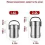 Jjwwhh Insulated Food Container for Hot Food Stainless Steel Vacuum Insulated Food Flask Leak-Proof Container Jar 2 Tiers Carriers Storage Portable Reusable 12 Hours Hot 8 Hours Cold,Withbag,1.6L Jjwwhh Insulated Food Container for Hot Food Stainless Steel Vacuum Insulated Food Flask Leak-Proof Container Jar 2 Tiers Carriers Storage Portable Reusable 12 Hours Hot 8 Hours Cold,Withbag,1.6L