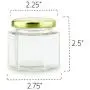 Glasbehälter, 6er-Pack, Hexagonale Glaskaraffen, 4 oz (120 ml), für Gewürze, Partygeschenke, Marmeladen usw.
