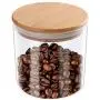 Toosell Glasbehälter 550 ml mit Bambuschutzkappe – Klar für Schokolade, Kaffee, Mehl, Süßigkeiten und mehr