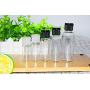 XINGZI 20PCS 15ml 0.5oz Empty Clear Plastic Bottle With Black Flip Cap Travel Sample Containers Vial Jars For Emollient Water Shower Gel Face Cream Emulsion
