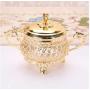 Glass Storage Containers - European gold glass container glass jars and lids mini bottle cookie jartea coffee sugar storage jars SNG002