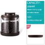 Povinmos Food Storage Jar, [Opening the Lid by Pressing ] Food Storage Jar with Airtight Seal Lid - Patened Clear Food Storage Canister for Serving Tea, Coffee, Spice and More