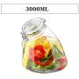 Yl Ly Creative Glass Sealed Jar Lemon Passion Fruit Honey Bottle Transparent Food Storage Milk Powder Candy Home Creative 3000Ml