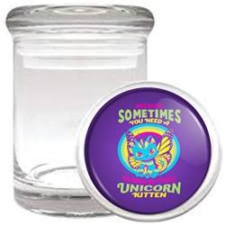 Unicorn Kitten Weird Funny Medical Odorless Glass Jar