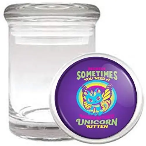 Unicorn Kitten Weird Funny Medical Odorless Glass Jar