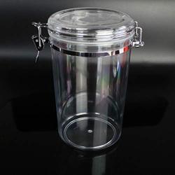 Yardwe 2PCS 750ml Seal Storage Jar Plastic with Airtight Clamp Lids Food Storage Container for Tea Sugar Coffee Bean