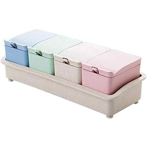 DUDDP Storage Spice lar set Seasoning Container Spice Jar Kitchen Spices Container Dry Storage Bottle Set Kitchen Dressing Salt Spice Tank Organizer Box