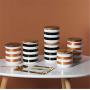Mini Spice Jars Simple geometric black Nordic storage tank kitchen storage