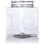 PACK of 4 Clear Empty Plastic Storage Holders Jars with Lids - Square Food Grade Air Tight Container with Easy Grip Handles - BPA Free Jar Multi Purpose PACK of 4 Clear Empty Plastic Storage Holders Jars with Lids - Square Food Grade Air Tight Container with Easy Grip Handles - BPA Free Jar Multi Purpose