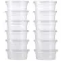 Slime Storage Containers, Jiayit 12 Pack Floam Beads Containers Foam Ball Storage Cups Containers for Slime Beads, Leakproof Clear Plastic Storage Slime with Lids