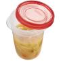 Rubbermaid TakeAlongs Twist & Seal Food Storage Containers, Tint Chili, 4 Cup, 2 Count FG7L0800FCLR