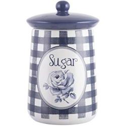 Katie Alice Stylish “Vintage Indigo” Ceramic Sugar Jar by Creative Tops, 16 x 9 cm (6?" X 3?")