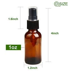 Glass Spray Bottle, YULEER 1oz Spray Bottles for Cleaning Solutions, Hair, Essential Oils, for Home use, for travel, Pack of 24