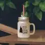 Brown You Had Me At&quotLetS Go Camping&quot Frosted Glass Mason Jar With Straw