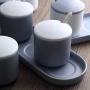 Porcelain Seasoning Container Jar Set, Ceramic Food Storage Condiment Container Spice Jar Ceramic Serving Spoon Tray-a