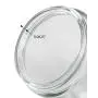 Clear Thick Glass Straight Sided Jar with multiple color optional Metal Airtight Lid - 2 oz / 60 ml (6 pack) + Spatulas