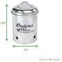 Mind Reader 3 Piece Garlic, Onion, Potatoes Metal Canister Set, Silver