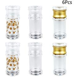 BESTONZON 6 Pcs Acrylic Seasoning Bottles/Spice Jars,Suitable for Pepper/Salt Storage,Barbecue Kitchen Favor