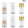 BESTONZON 6 Pcs Acrylic Seasoning Bottles/Spice Jars,Suitable for Pepper/Salt Storage,Barbecue Kitchen Favor