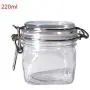 Vxkbiixxcs-o 220ML Plastic Square Clip Top Storage Jar with Airtight Seal Lid Kitchen Food Container Tableware Preserving Cosmetic Cream Organizer Vxkbiixxcs-o 220ML Plastic Square Clip Top Storage Jar with Airtight Seal Lid Kitchen Food Container Tableware Preserving Cosmetic Cream Organizer