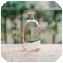 Fine Mouth Glass Storage Bottle Minimalist Scandinavian Vogue Transparent Desk Storage Jar Organizer Flower Container Decor,15 Cm