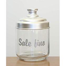 Italo Ottinetti Glass Jar with Dull Aluminium Lid 0.75 Litre Sale Fino, Metallic, one Size