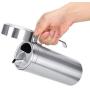 Jeffergarden Stainless Steel Straight Shape Household Kitchen Handle Oil Pot Thick Bottle Storage Leak-proof Container with Lid Tools Food Jar Cruets Utensil Storage(1000ml)