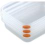 Sterilite 03231106 Ultra Seal 12.0 Cup Food Storage Container, Clear Lid and Base with Tangerine Accents, 6-Pack
