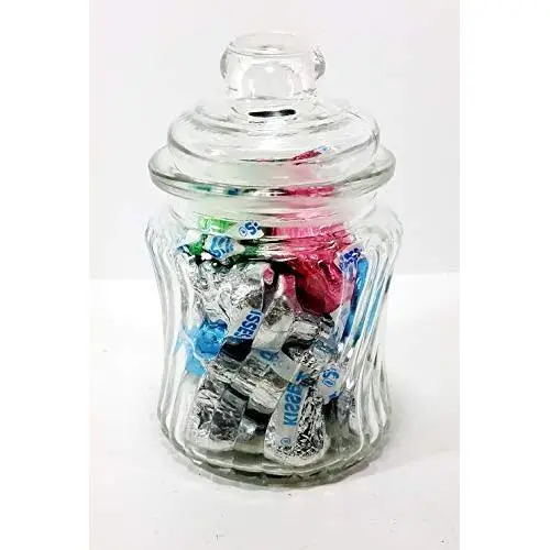 Backwoods Lighting LLC Süßglas 8oz mit Dichtungslid Glas Sammlerbehälter dekorativer Behälter 0103-3 Vintage Stil