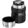 Thermos Stainless King 16 Ounce Food Jar with Folding Spoon, Matte Black
