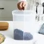 Getreidespeicher-Tankbehälter, Reisspeicherfässer, transparente Kunststoff-Food-Dosen zur Verschließung