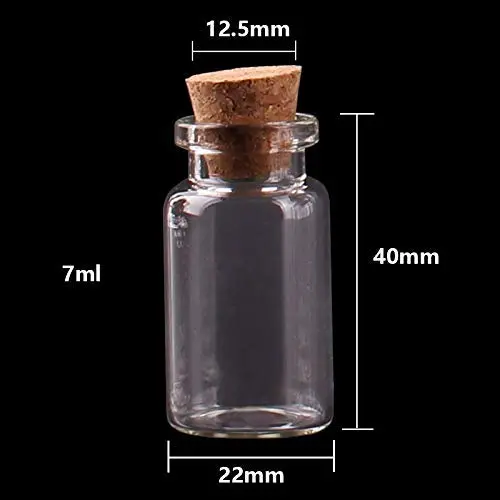 Bouteilles et Flacons de Rangement | 4/5/6/7/8ml. Petits Flacons en Verre avec Bouchon | Flacons en Verre Remplissables, Flacons en Verre pour Décoration, Artisanat, Création | 100 Pièces | HUDITOOLS Bouteilles et Flacons de Rangement | 4/5/6/7/8ml. Petits Flacons en Verre avec Bouchon | Flacons en Verre Remplissables, Flacons en Verre pour Décoration, Artisanat, Création | 100 Pièces | HUDITOOLS