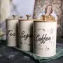Kitchen Storage Canister, 3pcs Zinc Coating Iron Canister Multifunctional Vintage Metal Dry Food Jars Set With Cover for Tea, Coffee and Sugar