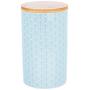 Nicola Spring Porcelain Tea, Coffee and Sugar Canister - Light Blue Geometric Pattern