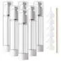 100 ml / 3,4 oz 6 Stück Klare PS Kunststoff Airless Vakuum Pumpe Druck Flasche Glasbehälter für Kosmetik Make-up Seren Creme Lotion Reise-Toiletten Flüssige Toner Probenbehälter