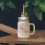 Red Sweet Taste! Sweeter Then Honey Frosted Glass Mason Jar With Straw