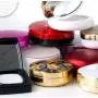 15g/0.5oz Blumendesign Luftpolster Pinselbox Runder Make-up Foundation Powder Behälter mit Pinsel und Spiegel Tragbarer Kosmetik-BB CC-Cream-Behälter für Damen Mädchen (Gold)