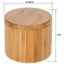 Lilys Home Round Bamboo Jar, Salt and Spices Storage Containers, Small 6oz Salt Box With Magnetic Lock. Set of 3 Wood Boxes Lilys Home Round Bamboo Jar, Salt and Spices Storage Containers, Small 6oz Salt Box With Magnetic Lock. Set of 3 Wood Boxes