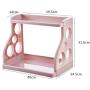Lifechange 2-Layer Detachable Folding Kitchen Shelf, Bathroom Storage Rack,Spice Rack Combination Storage Rack,Nightstand End Table Bookcase Desktop