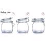 Shelf Floating Round Thickening Glass Storage Jar With Metal Buckle Sealed Jar Moisture-proof Fresh Glass Jar Storage Tank Storage Bottle 500ml.