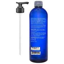 Radha Beauty Fractionated Coconut Oil - 100% Pure & Natural Carrier and Base Oil for Aromatherapy, Hair and Skin - Comes with Pump, 16 fl oz.
