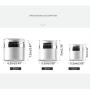 MISAZ 3 Pieces Airless Pump Jars Empty Refillable Cosmetic Containers Lotion Bottle Eye Cream Jars Makeup Sample Vials for Women Girls Beauty Travel Size,15/30/50ML, White