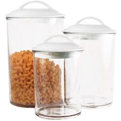 Calypso Basics by Reston Lloyd Acrylic Storage Canisters, Set of 3, White