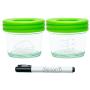 Nellam Baby Food Storage Containers - Leakproof, Airtight, Glass Jars for Freezing & Homemade Babyfood Prep - Reusable, BPA Free, 6 x 4oz Set, that is Microwave & Freezer Safe
